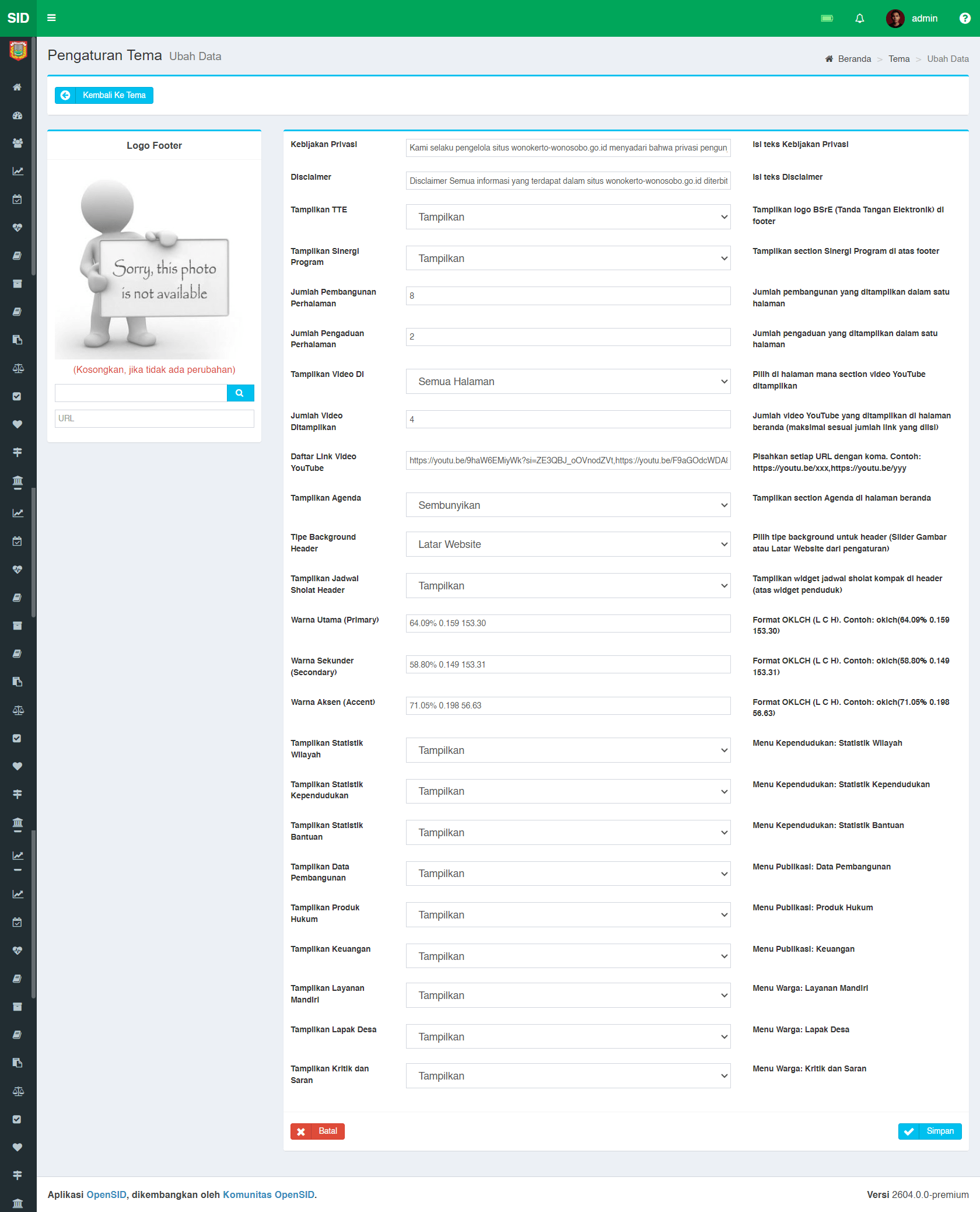 Admin Panel